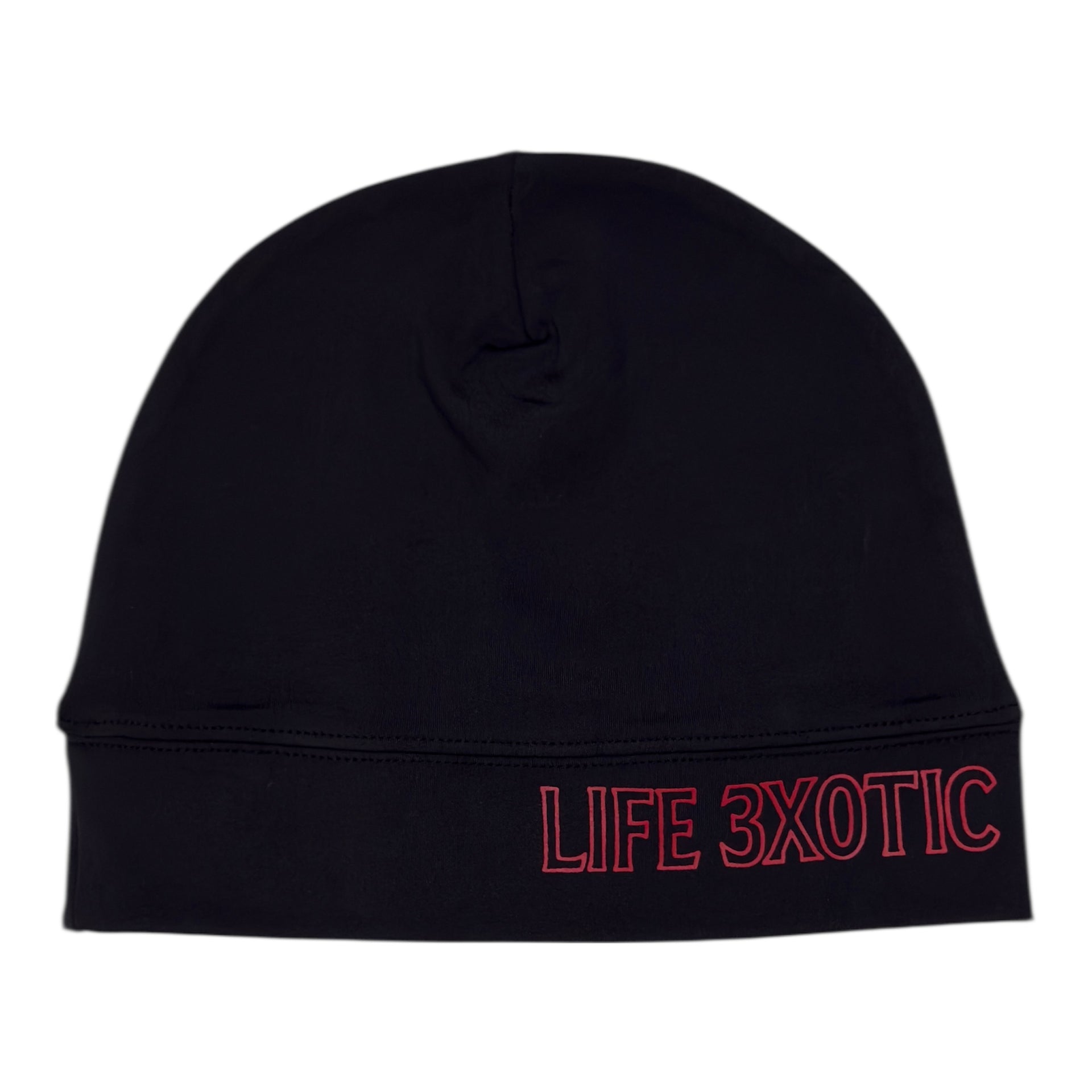 Life3xotic Skull Cap Red Logo