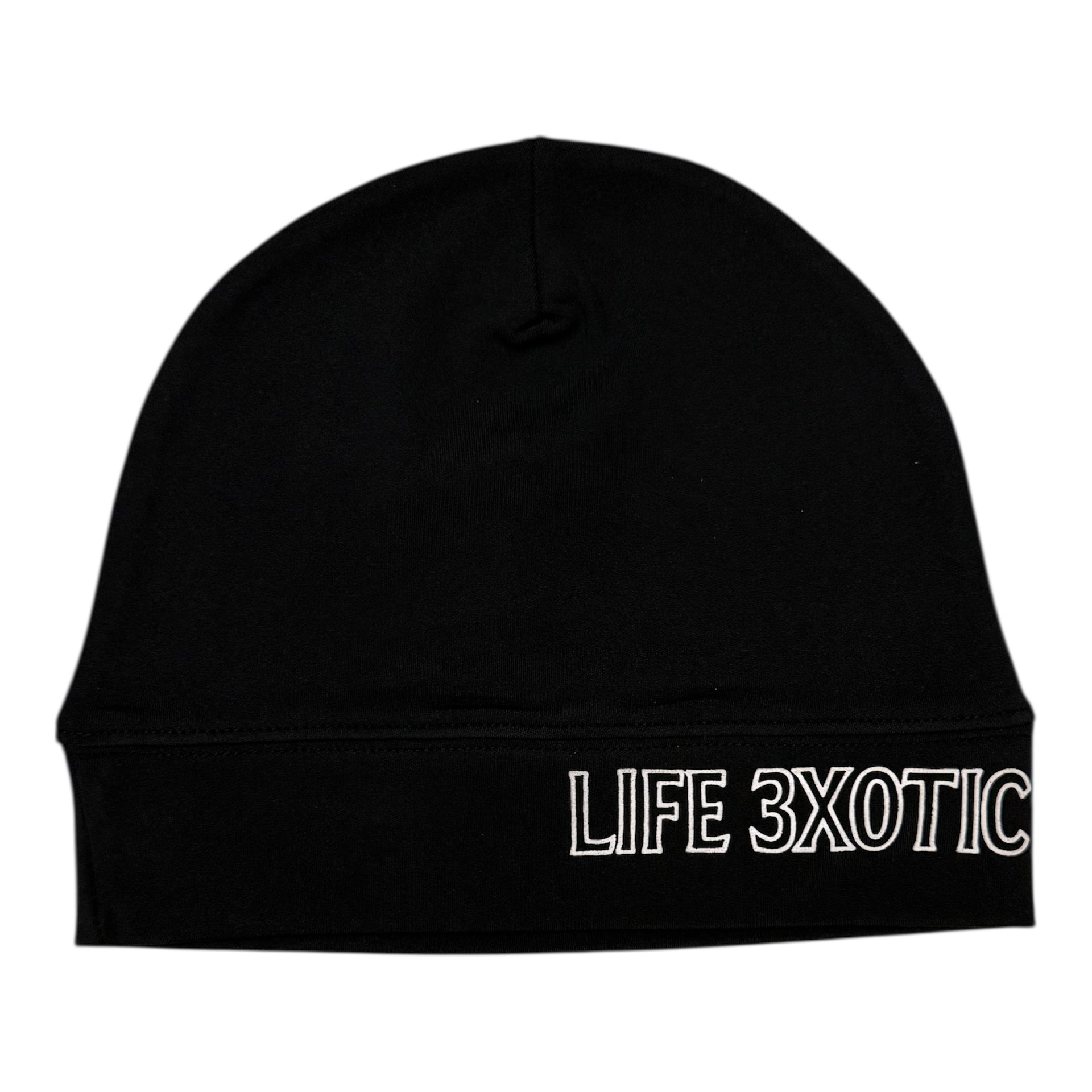 Life3xotic Skull Cap White Logo